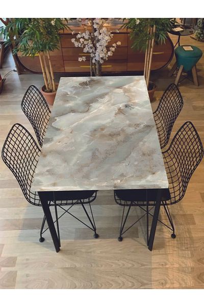 Baskı Madeni Natural Stone Look Adhesive Floor, Countertop, Table, Wall Covering Foil