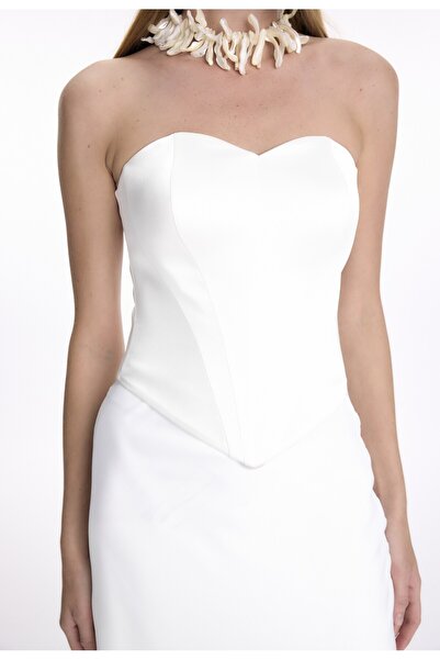 Lore&More Straplez Midi Boy Nikah Nişan Abiye Elbise