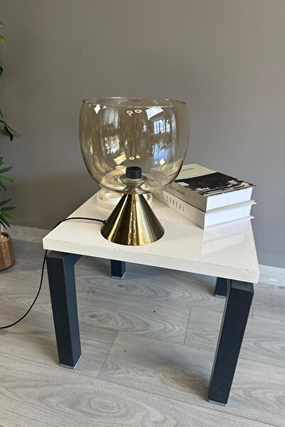 Bamyum Dijon Cam Bal Rengi Masa Lambası Dekoratif Masaüstü Aydınlatma Hol Aba...