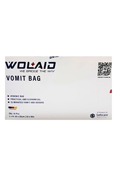 WOLAID كيس القيء مع جل 10 بوصات