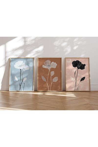 Dekorsiahome Set de masă pentru sufragerie, hol, bucătărie, 3 bucăți, cu cadru din lemn SET3090