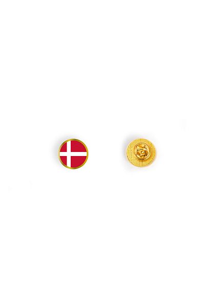 Arhi Design Round pin badge, Denmark flag, 2 pieces