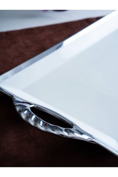 ACAR Arwen Rectangular Silver Tray 46X25X3Cm