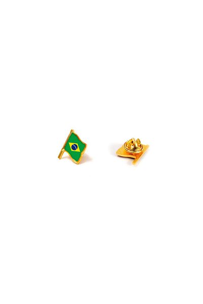 Arhi Design Brazil flag pin badge, 2 pieces