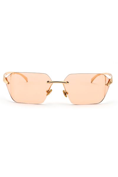 Angel Eyes Geometric Design Pink Solid Glass Women Sunglasses Ce Certificated Uv400 Protected