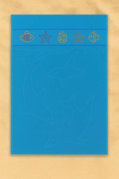 nacar çarşı Prosop de plajă din bumbac albastru cu model în relief 70x140 cm ...