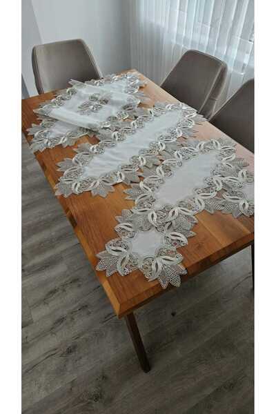 ZESA HOME Luxury Living Room Sets with Lacquer Guipure on Linen