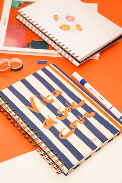 Matt Notebook B5 17X24 cm Spiral Elastic Plain Without Line Without Date Notepad