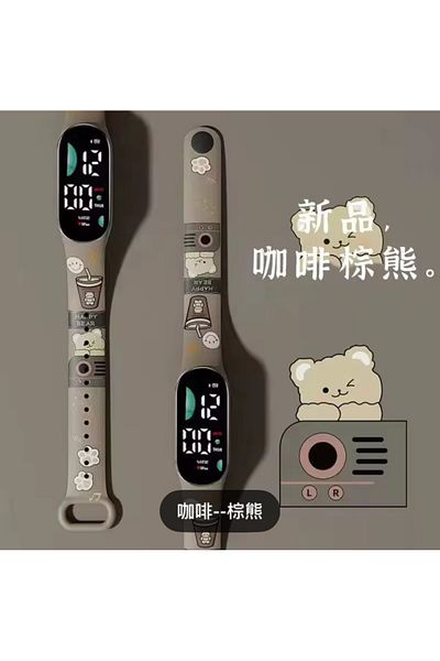 synshop Kawaii Teddy Bear Cute Cute Bear Teddy Bear Digital Led Children and Adult Kol Saat Birthday Gift