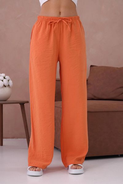 Park Karon High Waist Elastic Wide Leg Palazzo Woven Trousers