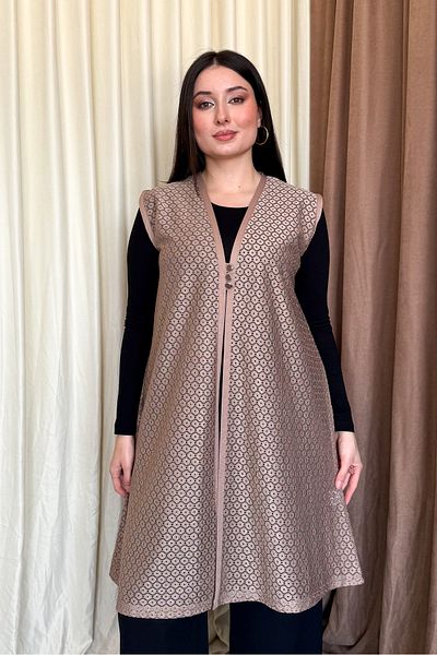 ModaPlaza Women's B.Size Lace Long Vest 260