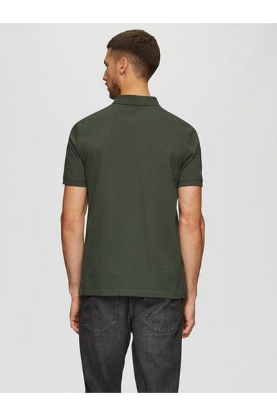 s.Oliver Men's Polo Shirt, Cotton, Regular Fit, Logo, Dark Green, 2xl