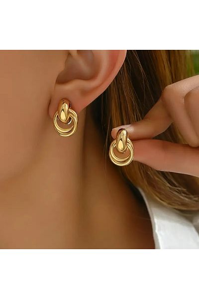 Feron accessories Gold Color Ring Women's Earrings K-102