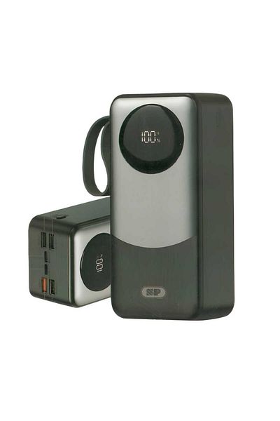 SP 40000mAh Power Bank with 22.5W PD, 4 USB Ports, 2 PD Ports, and Display