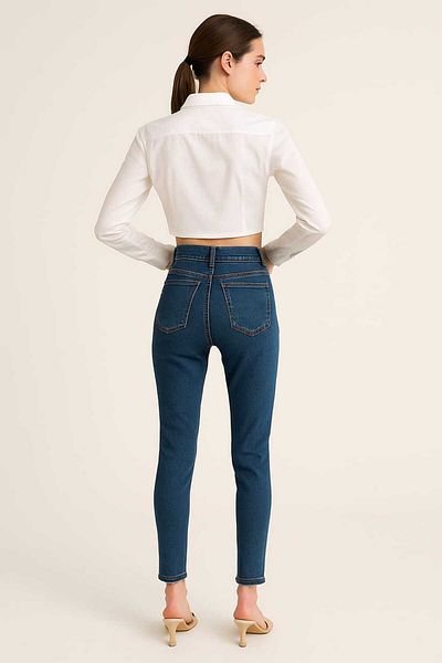 gigigiyim Yüksel Γυναικείο Skinny Jean Σκούρο Μπλε