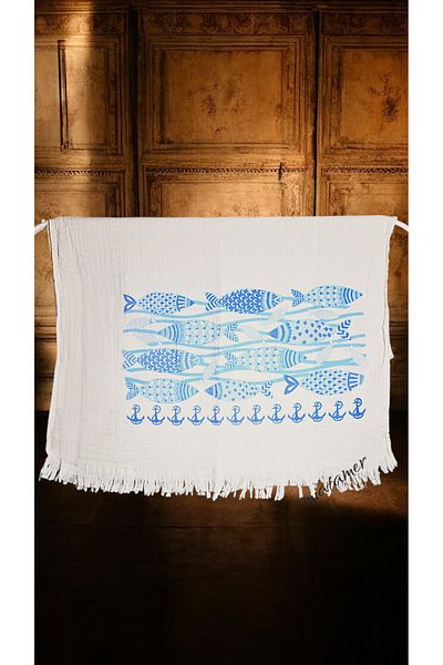 miatamer Πετσέτα παραλίας Muslin Peshtemal 100% βαμβακερή μαλακή, φυσική, μεγάλο μέγεθος (180*100 CM)