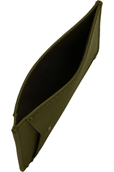 Fossil Men's Joshua Vegan Cactus Slim Minimalist Card Case Front Pocket Wallet, Green Moss