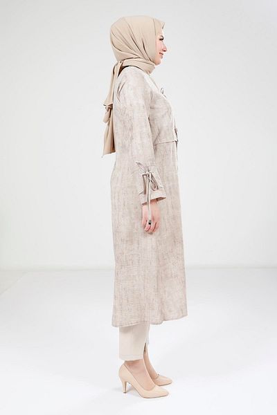 Beyza Λεπτομερής μπεζ με κόμπο Wear Out 9194