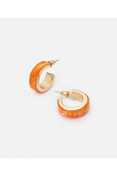 İpekyol Kontrast akrilik taşlı halka küpe