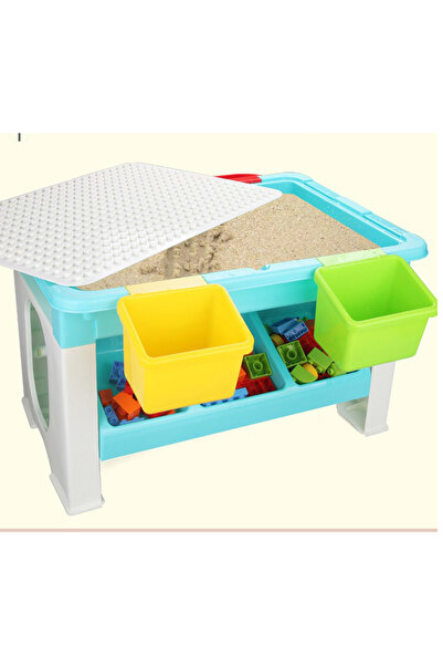 KIKIBEBE طاولة مكعبات بناء مكونة من 69 قطعة - متعددة الألوان