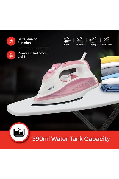 Sanford Power Ceramic Coated Steam Iron with Anti-Drip and Self-Cleaning 2200 W