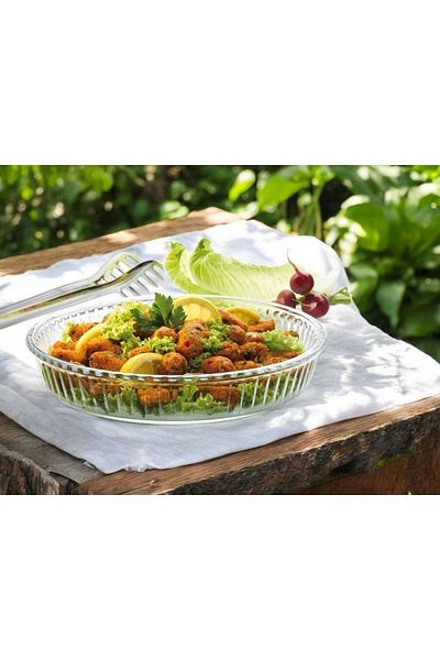 Noah Exclusive Borcam - Optical Patterned Round Tray - 25.6 cm