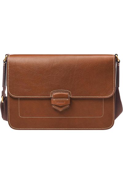 Fossil Lennox Messenger Briefcase, Brown