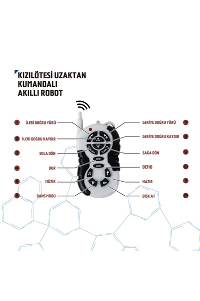 Birlik Oyuncak Uzaktan Kumandalı Disk Atan Savaşçı Robot - Akıllı Oyuncak Robot