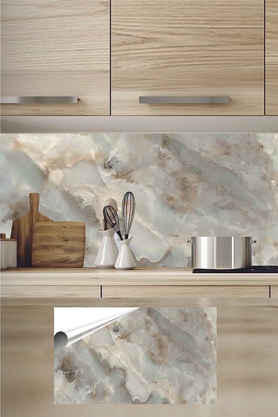 Baskı Madeni Natural Stone Look Adhesive Floor, Countertop, Table, Wall Covering Foil
