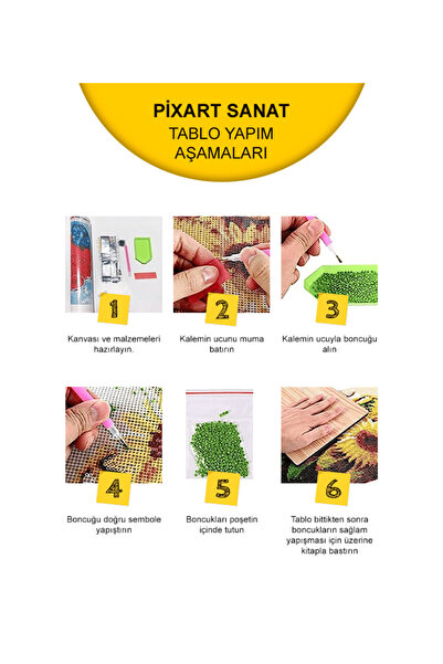 pixartsanat Good Vibes PixArt Sanat Elmas Mozaik Tablo 30x40