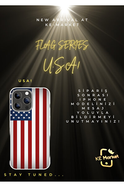 SOFTCASE Amerikan Bayrağı Iphone Tüm Modellere Uyumlu Kılıf Iphone 6,7,8,x,11...