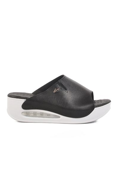 AYAKMOD Black Anatomical High Air Sole Women's Slippers 100-962 Z