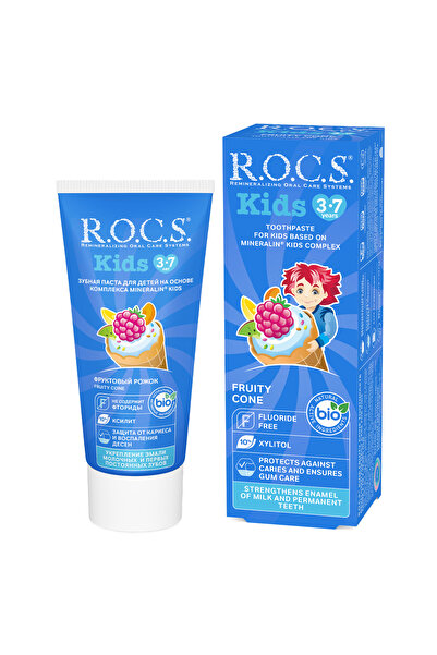 R.O.C.S. Rocs Kids 3-7 Yaş Meyveli Çocuk Diş Macunu Meyve Külahı 35ml.