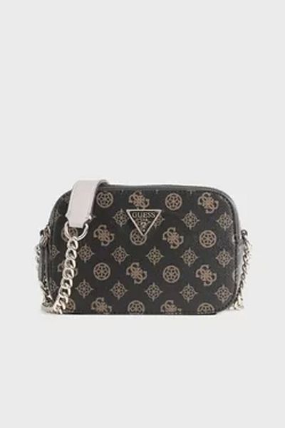 Guess Noelle Crossbody Camera Ženy Hnědá Křížová Kabelka Hwpz7879140-mlo
