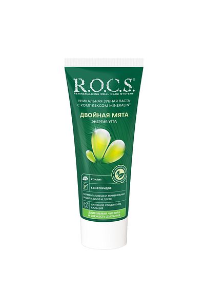 R.O.C.S. معجون أسنان بنكهة النعناع المزدوج، 74 غرام