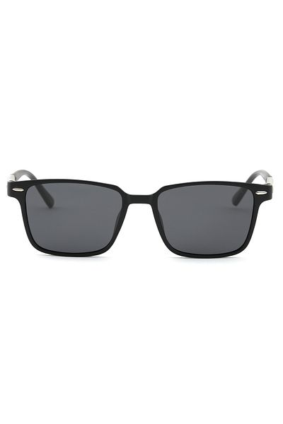Angel Eyes Rectangle Design Black Frame Black Glass Polarized Glasses Women&Men