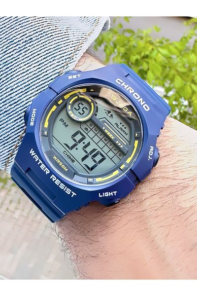 Ferrucci Jaga Men's Wristwatch with Chronometer Navy Blue Silicone Cord