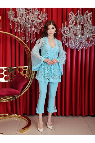 Limas lingerie 3’lü pamuklu pijama takımı