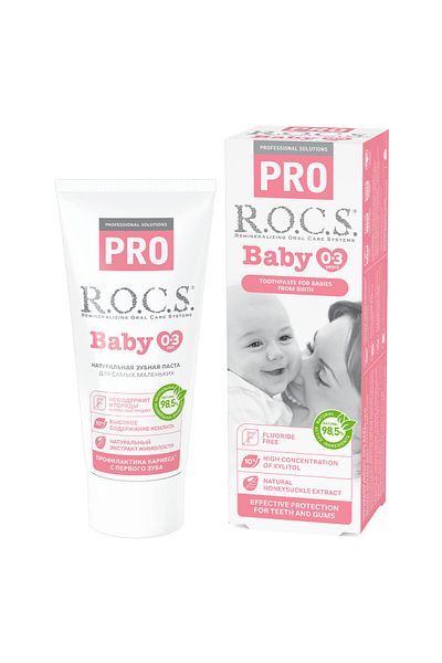 R.O.C.S. Rocs Toothpaste Pro Baby Mineral Protection Mild Care, 45 G