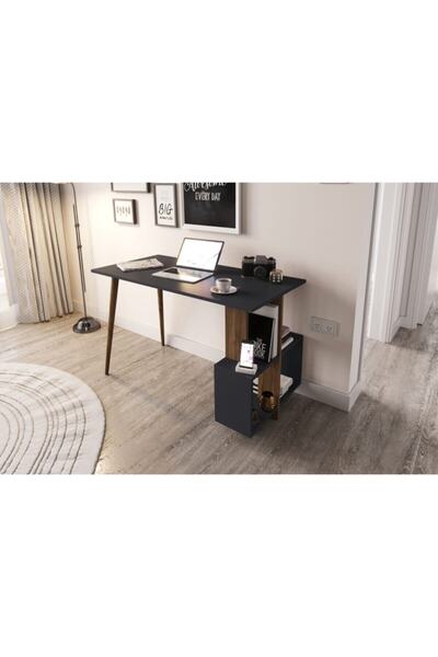 lagomood Side Çalışma Masası Antrasit & Ceviz
