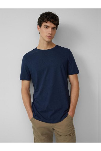 s.Oliver Tricou bărbătesc, croială regulată, din amestec de in și bumbac, bleumarin închis, M