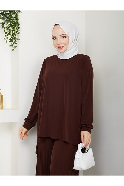 butik hira Γυναικείο υφασμάτινο άνετο και κομψό πλισέ κοστούμι