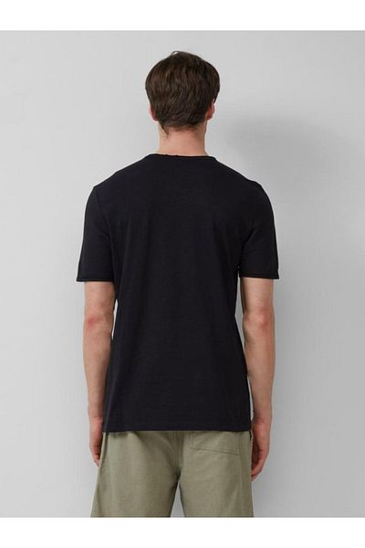 s.Oliver Men's Regular Fit T-shirt, Chest Pocket, Black, M