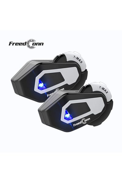 FreedConn Two Sets T Max Helmet Intercom Motorcycle Bluetooth 5.0 Headsets Handsfree Communicator Wa