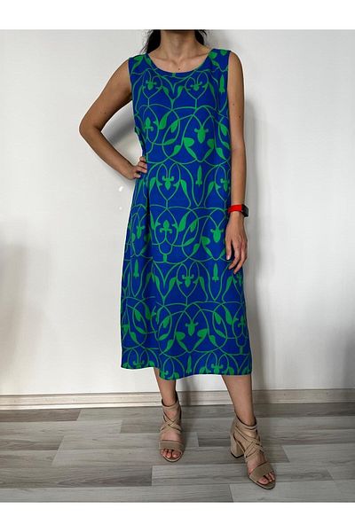 520CK Summer Long Women's Dress - Strappy Design