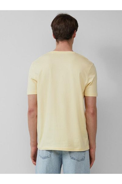 s.Oliver Men's Regular Fit Cotton Crew Neck T-shirt, Light Yellow, 3xl