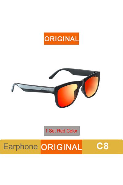 Choice C8 Red New Lecoo C8 Smart Glasses Original Headset Wireless Bluetooth 5.0 Sunglasses Headset Outdoor