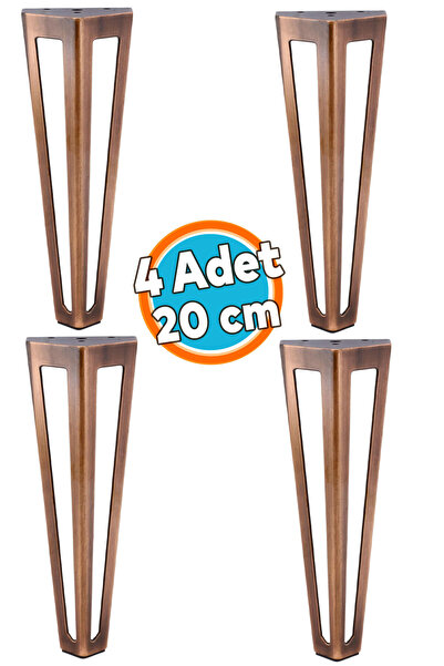 NZB Mobilya Koltuk Konsol Tv Ünite Masa Ayağı Metal Ayakları 20 Cm Antik Bakı...