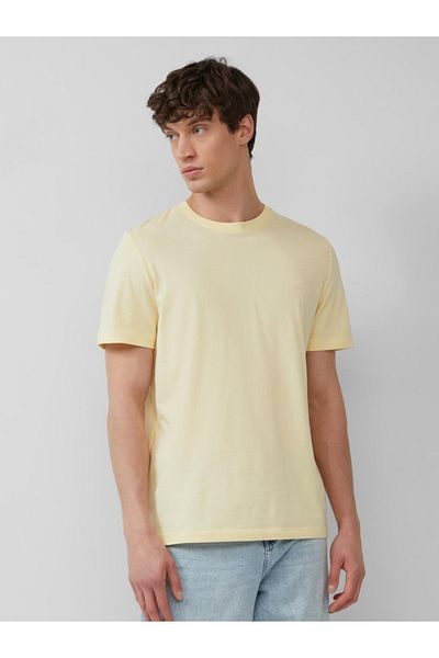s.Oliver Men's Regular Fit Cotton Crew Neck T-shirt, Light Yellow, 3xl