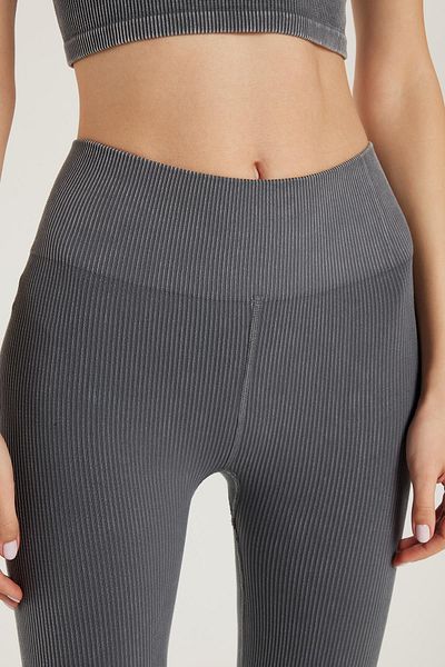 Tudors Women's Slim Fit Slim Fit Corded Skinny Leg Gray Trousers
